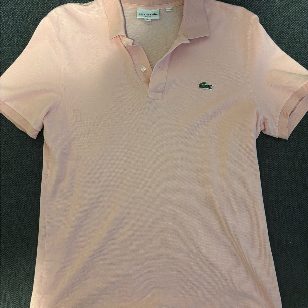 Lacoste Men's Light Pink Polo Shirt